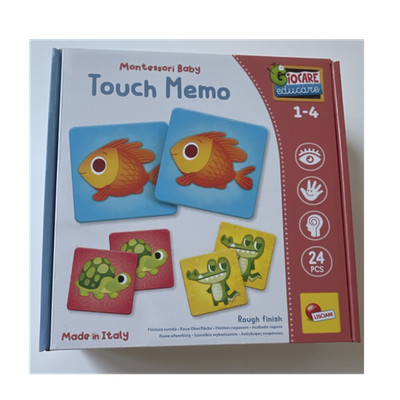 Lisciani Montessori Lernspiel Touch Memo 24 Teile für Kinder 1-4 Jahre