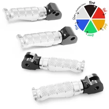 Front + Rear Footrests Pegs Silver R-FIGHT For XB12S Lightning 2004+ 04+