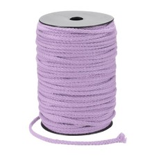 Macrame Cord 5mm x 295 ft Handmade Natural Cotton Rope, 8 Strand, Light Purple