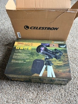 Celestron Travel Scope 70 Portable Refractor Telescope   70mm New