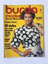 Burda Schnittmuster Magazin Apr 1985 Hochzeit Frühling Vintage englische Beilage