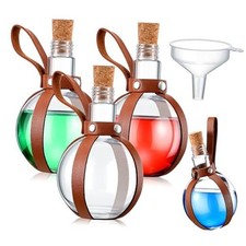 Baderke Juego de 3 botellas de pl stico de 8 onzas con tap n de corcho,