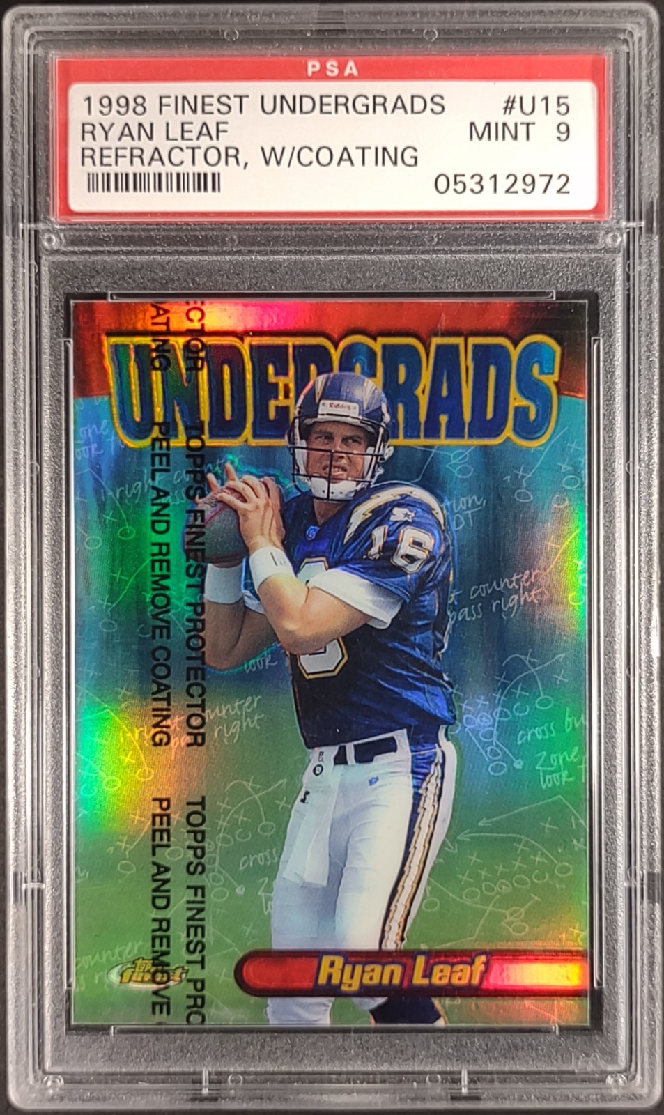 Ryan Leaf Finest Undergrads #U15 Refractor, w/Coating