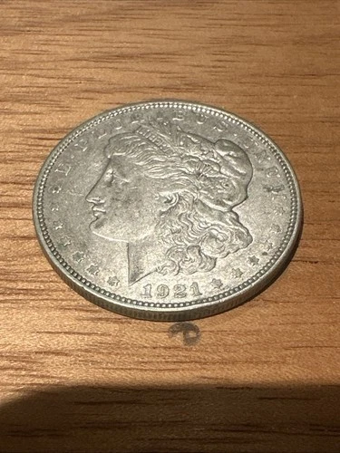 Morgan Silver Dollar Coin (1921, AU)