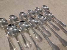 11 cuillères à glaces vintage 1990 plaqué argent Christofle Albi 13,2 cm