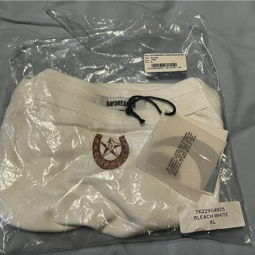 NWT Daydreamer Metallic Horse Shoe Sporty Tank Bleach White Western XL Beyoncé - Foto 7 di 8