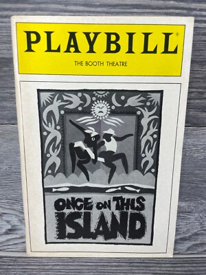 Once Playbill ONCE ON THIS ISLAND, PLAYBILL, NOVEMBER 1990, THE BOOTH THEATRE | eBay