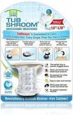 TubShroom® Revolutionary Chrome Drain Protector Hair Strainer - No More Clogs 