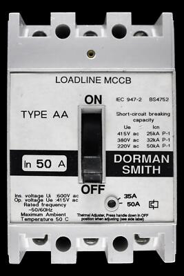 DORMAN SMITH 50 AMP 25kA DREIPOLIG MCCB LOADLINE AA WEISS