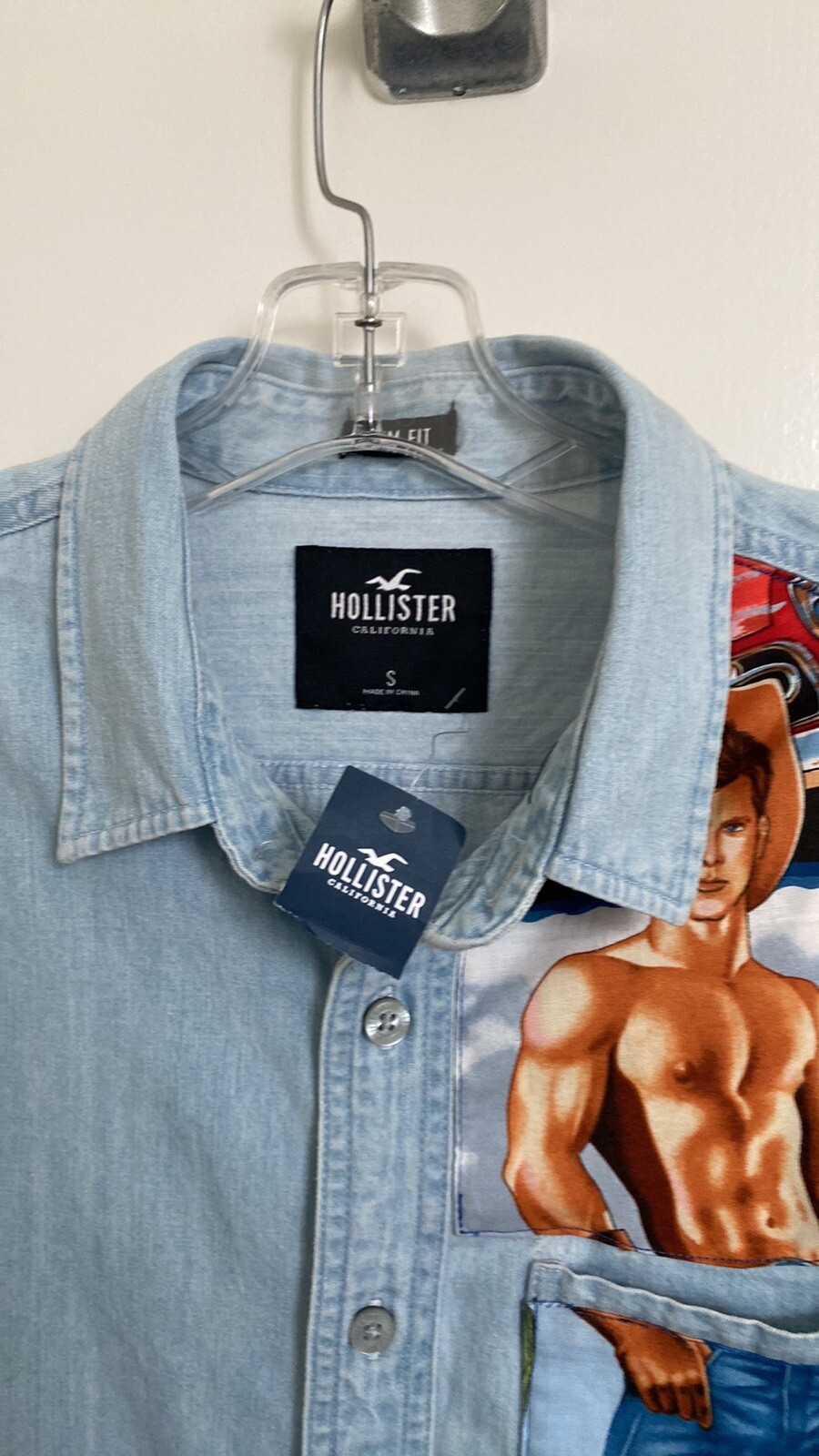 Hollister Denim Shirt Men Size Small eBay