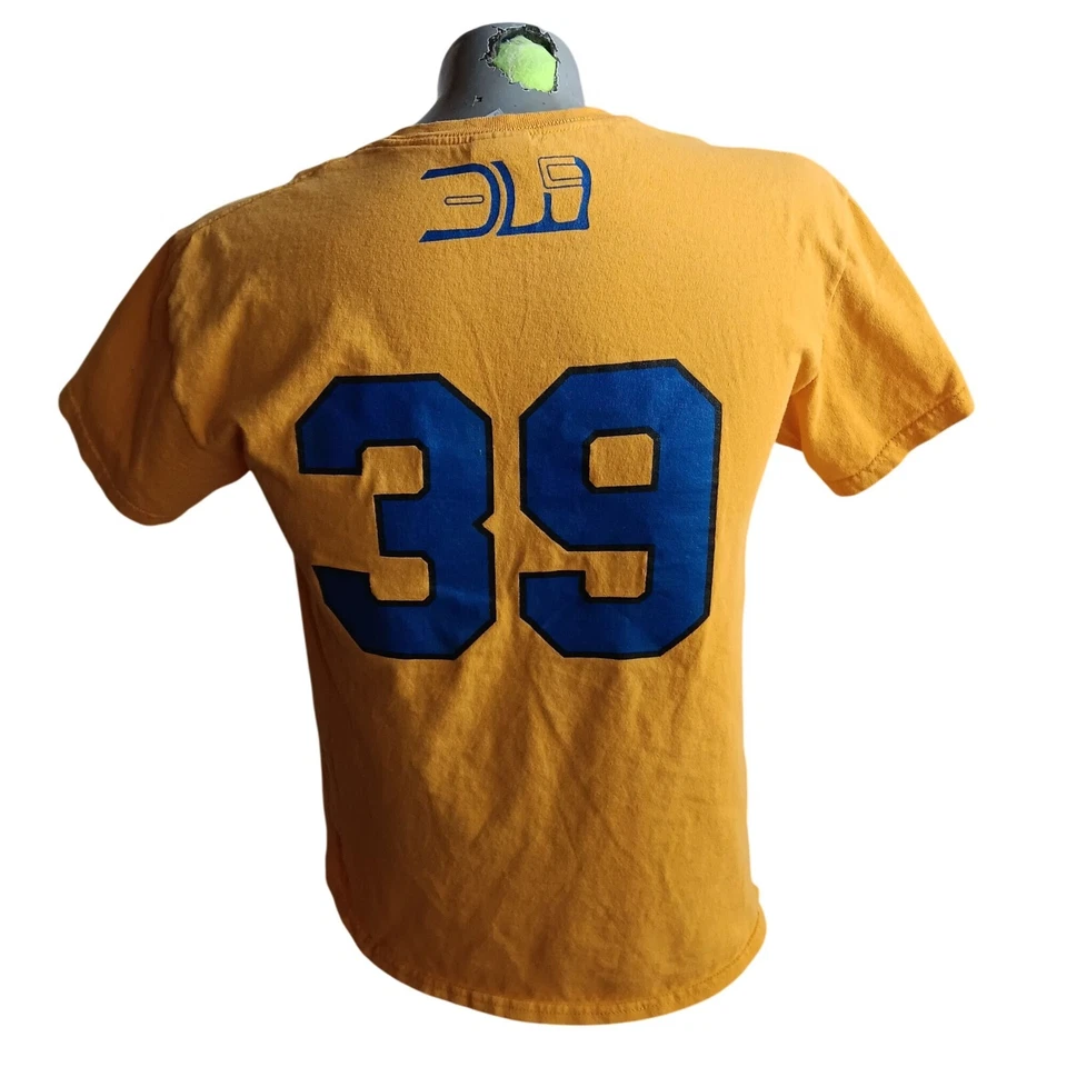 CAMISETA MEDIANA VINTAGE AÑOS 90 DANNY WOODHEAD CHARGERS #39 NEBRASKA Amarilla Foto 4 de 4