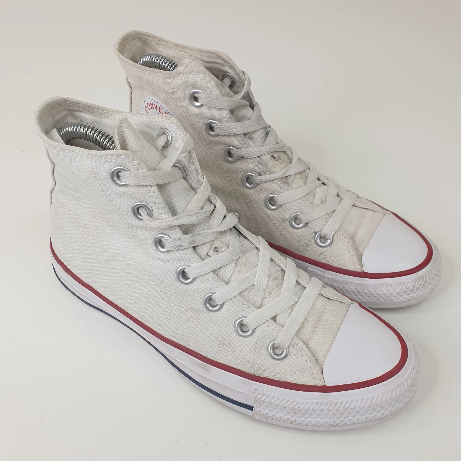 Sneakers alte Converse Allstar donna UK 4 5 bianche in tela EU 37