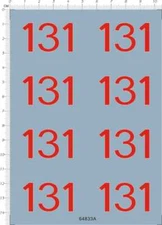 1/16 WWII German Tiger Tank Panzer number 131 Markings Mdoel Water Slide Decal