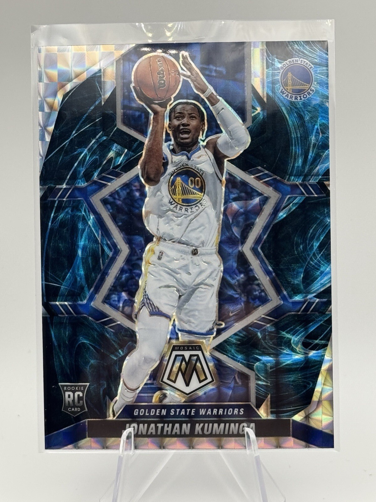 2021-22 Panini Mosaic - Rookies Genesis Mosaic Prizm #205 Jonathan Kuminga (RC)