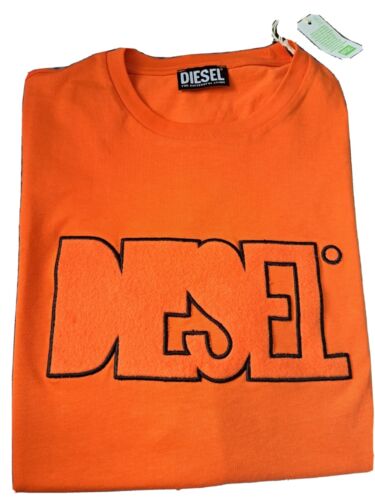 Diesel Herren T-Shirt mit Logo-Stickerei orange ,gr. M - Bild 1 von 3