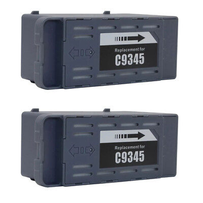 2* C9345 Maintenance Box For Epson Printer Waste Ink Pad Replacement Parts New