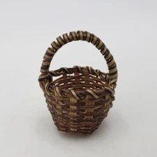 Vintage Miniature Woven Dollhouse (?) Basket - Unmarked