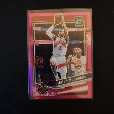 2023-24 Donruss Optic #79 Jalen McDaniels Hyper Pink Raptors   L37