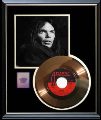 NEIL YOUNG GOLD RECORD CSNY 45 RPM "HELPLESS" RARE NON RIAA AWARD | eBay