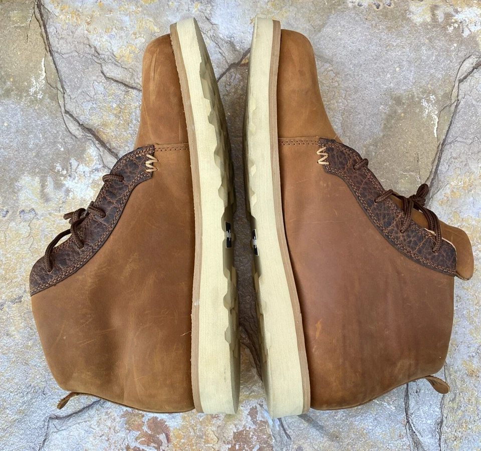 Botas de trabajo de cuero Wrangler para hombre 11 cuña mediana Heritage kmq0001 altura 4" usadas en excelente estado Foto 4 de 4