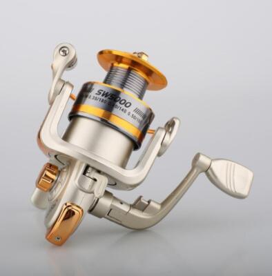 Fishing Aluminum Spool Spinning Reel 12BB High Speed 5.1:1 Gear Ratio 2000-7000