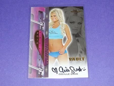 2012 Benchwarmer CECILLE GAHR #32 Vault On Card Autograph SP - Beauty & The Geek