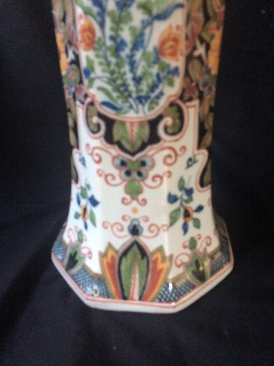 Antique exceptional large MAKKUM Tichelaar vase . Rare and