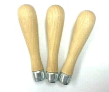 3 PIECES LUTZ T-2 #22 SKROOZ-ON FILE HANDLES FOR 4" FILES MADE IN THE USA