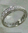 Moissanite 4.00Ct Eternity Wedding Engagement Band Ring 925 Sterling Silver SZ-9