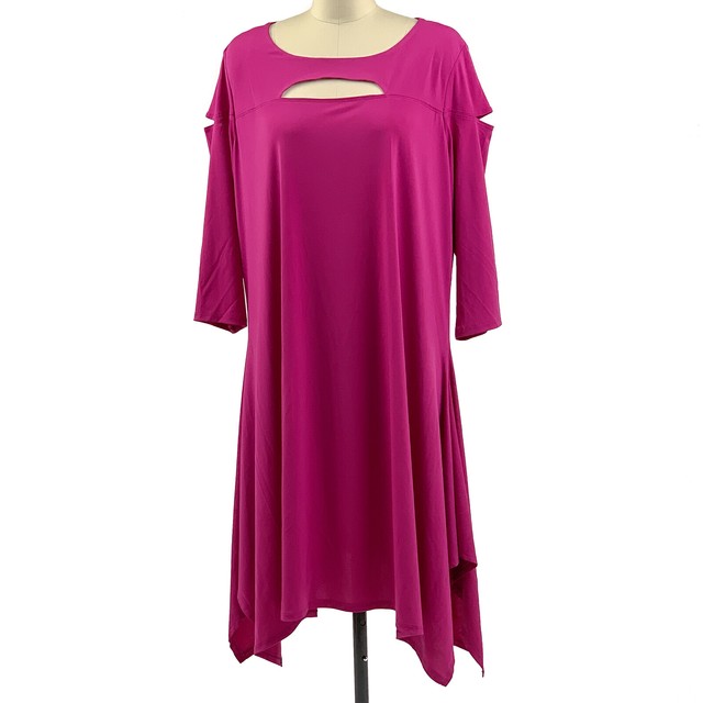 fuschia pink occasion dress
