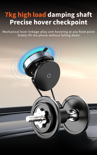 360° Rotatable Car Magnetic Phone Holder Vacuum Magnetic Suction Cup Phone Mount - Picture 7 of 14
