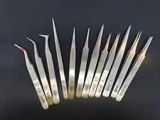 12 PC. Stainless Steel Anyi-Magnetic Tweezer Set