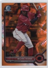 2022 Bowman Sapphire Edition Chrome Prospects Orange 45/50 Michel Triana 0q4s