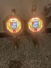Vintage Heileman's Old Style Beer Signs - Electrict Wall Lamps Set of 2
