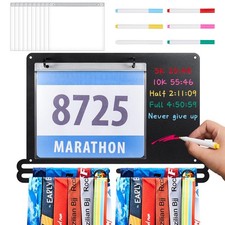 Présentoir Médaille de Course Moxweyeni, Cintre Mural 15,75 x 10,71", Noir 