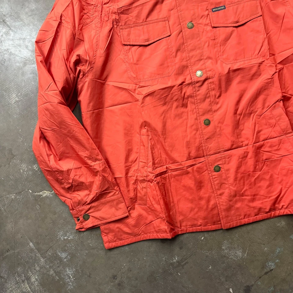 NUEVO Para Hombres Brooks Brothers Camisa Embalable Chaqueta Cortavientos Naranja XXL Foto 4 de 4