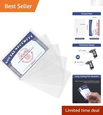 5 PCS Medicare Card Protector Sleeves, Durable 12Mil Clear PVC, Fits All Wallets