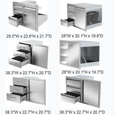 6 SIZE Outdoor Kitchen Drawer Combo BBQ Acces...