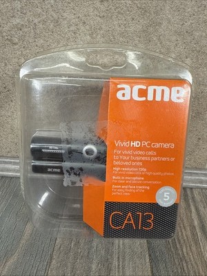 ACME CA13 HD 720p Vivid HD PC-Kamera 500mAh Brandneu und Versiegelt