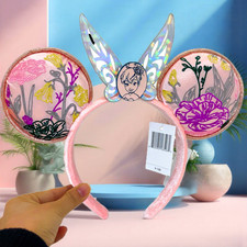 Disney Parks Disneyland Paris Exclusive Pink Tinkerbell Tink Ears headband
