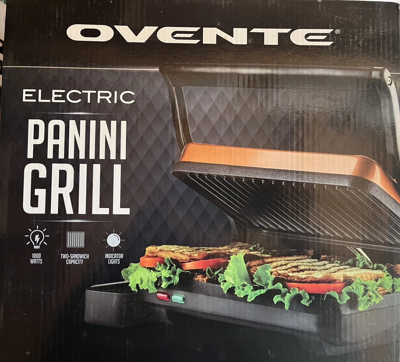 Ovente Electric Panini Grill