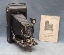 VINTAGE KODAK NO. 3A AUTOGRAPIC SPECIAL RANGEFINDER FOLDING CAMERA W/ORIGINAL IB