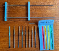 Vintage Lot 13 Hairpin Lace Tool, Crochet Hooks Needles Susan Bates, Boyle,....