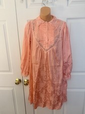 Vintage Rosa Puleo Szule Lily of France Womens Small Pink Nightgown-AS IS