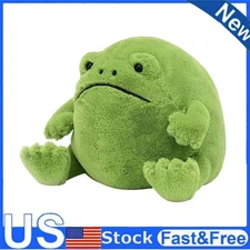 New Ricky Rain Frog Plush Frog Stuffed Toy Green Frog Body, Soft Stuffed Gift
