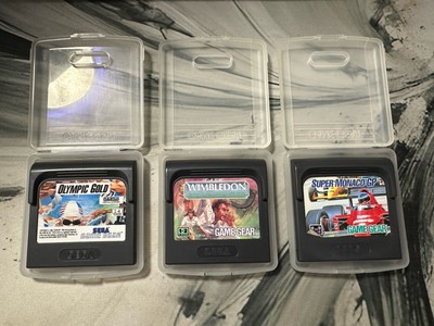 Game Gear Spiele 3 Stück Wimbledon - Olympic Gold - Super Monaco GP Mit Hüllen