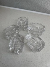 Vintage Glass Salt Cellars for Fine Dining Or Trinket Dish Set of 5
