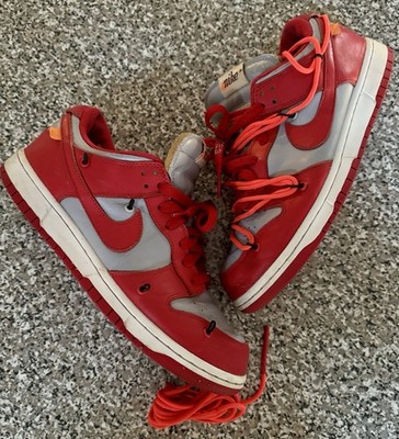 Nike Dunk Low x Off-White University Red 2019 Size 8 CT0856-600