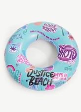 Justice Beach 39" Durable Inflatable Tube Pool Ring Float Swim Family Fun