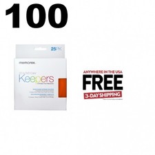 100 Memorex CD/DVD Assorted Colors Plastic Keeper Sleeves 1-3 DAYS